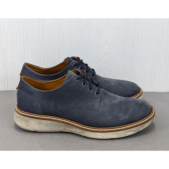 Ecco Aurora Men\'s Suede Oxford Shoes Dark Blue Size US 8.5 EU 42 main image 8